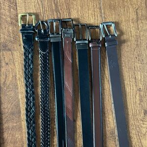 Men's Black and Brown Leather Belts